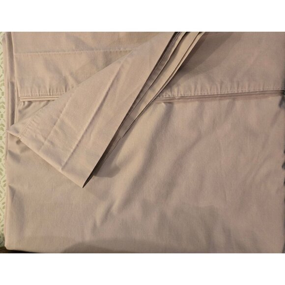 Full size flat Cotton sheet in beige #1011 - Picture 3 of 3